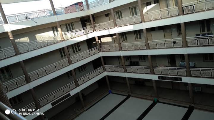 Inner courtyard viewed from an upper balcony